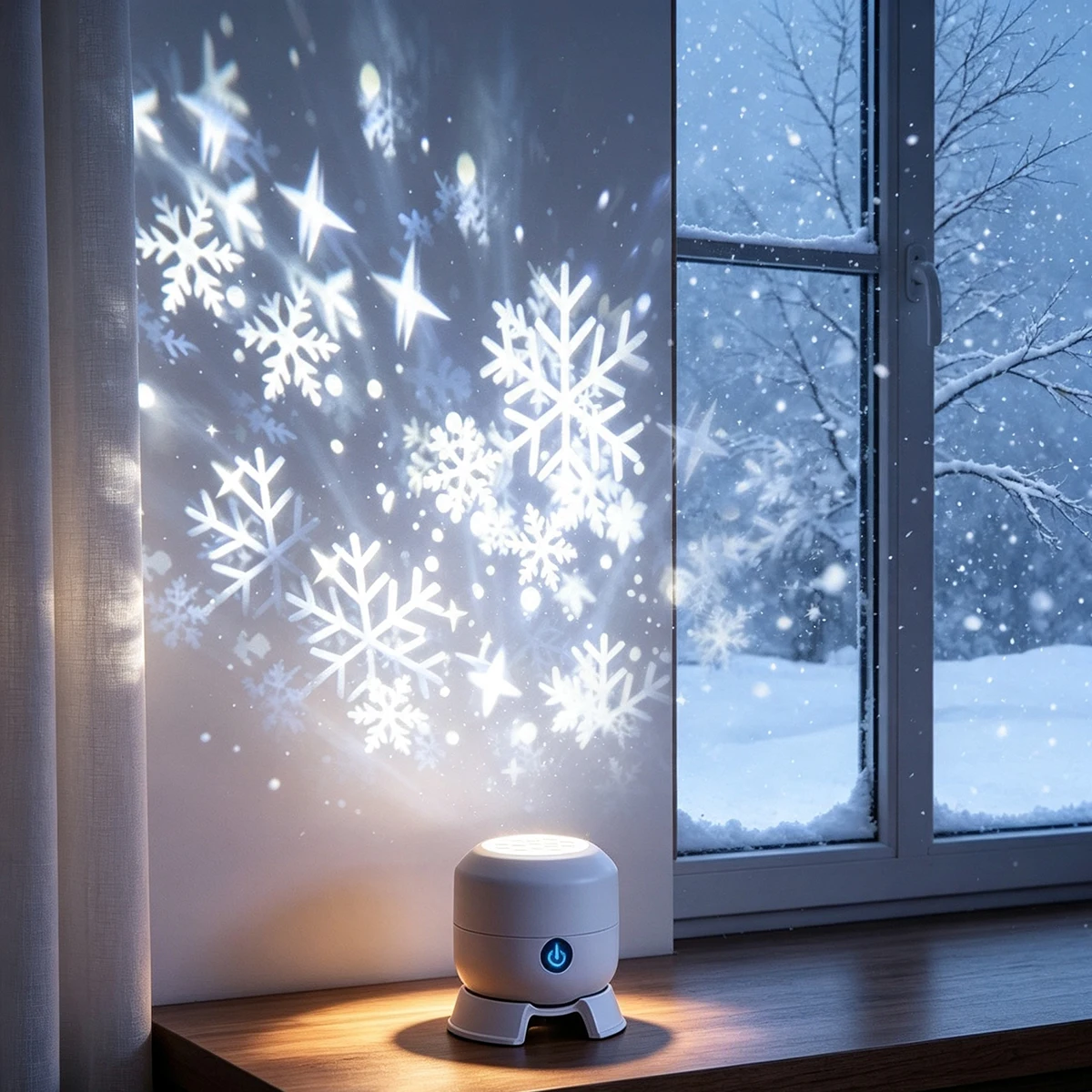 Baby Nursery Wall Lights - Lampa projekcyjna LED z rotującymi płatkami