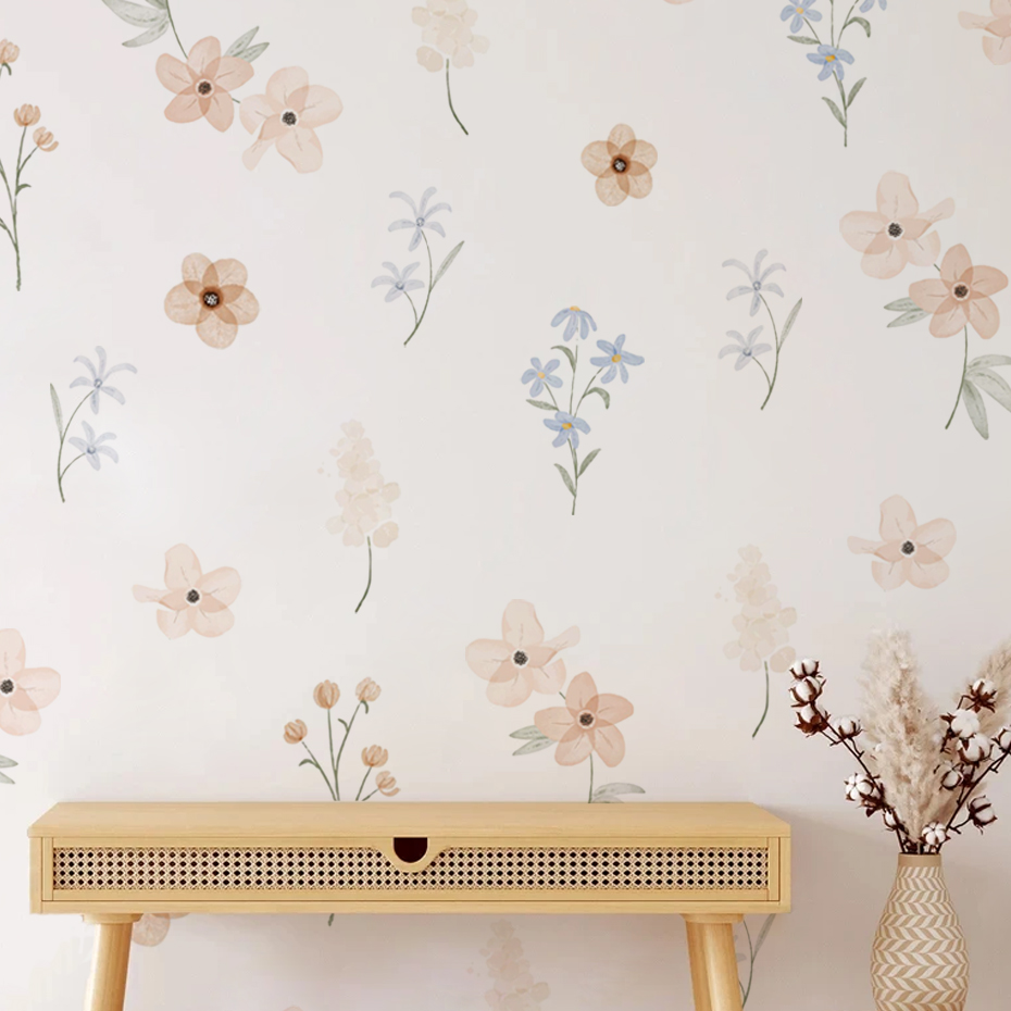 Akwarela Kwiaty Naklejki ścien – Baby Girl Nursery Quotes recenzja i cena